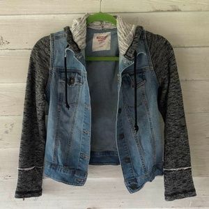 MOSSIMO SUPPLY CO Jeans Jacket with Hoodie